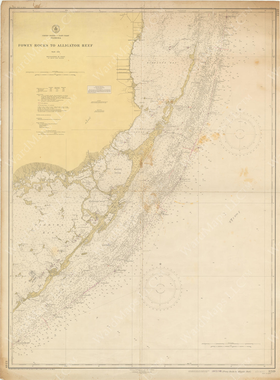 USC&GS Florida: Fowey Rocks to Alligator Reef 1948 – WardMaps LLC