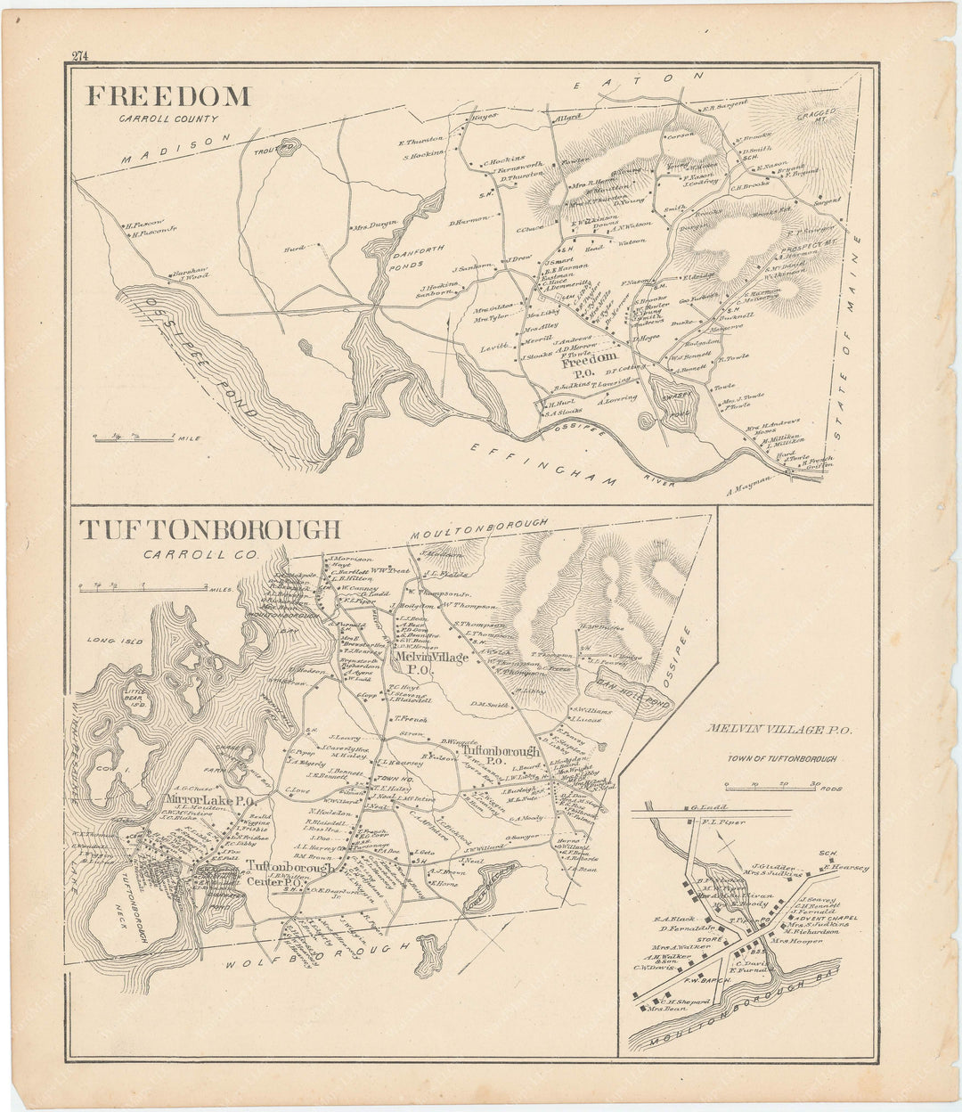 Freedom and Tuftonborough, New Hampshire 1892