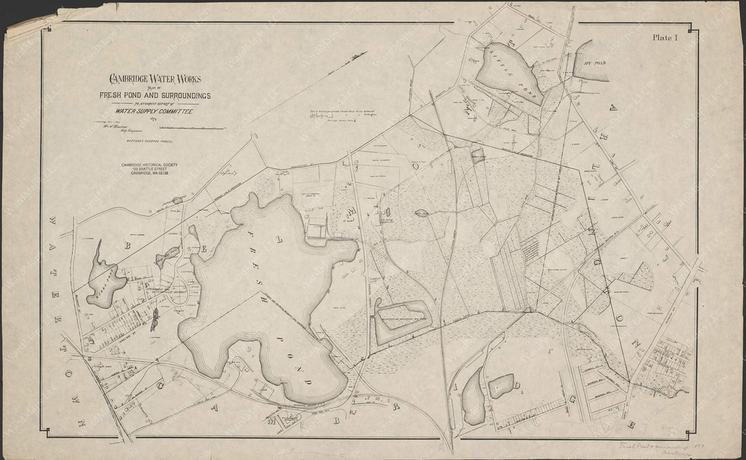 Cambridge, Massachusetts 1879: Fresh Pond and Surroundings