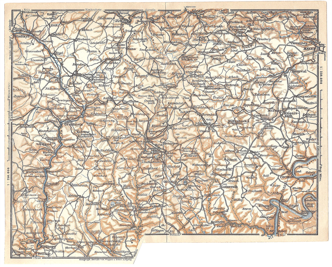 Rhineland-Palatinate (Northwest Part), Germany 1911