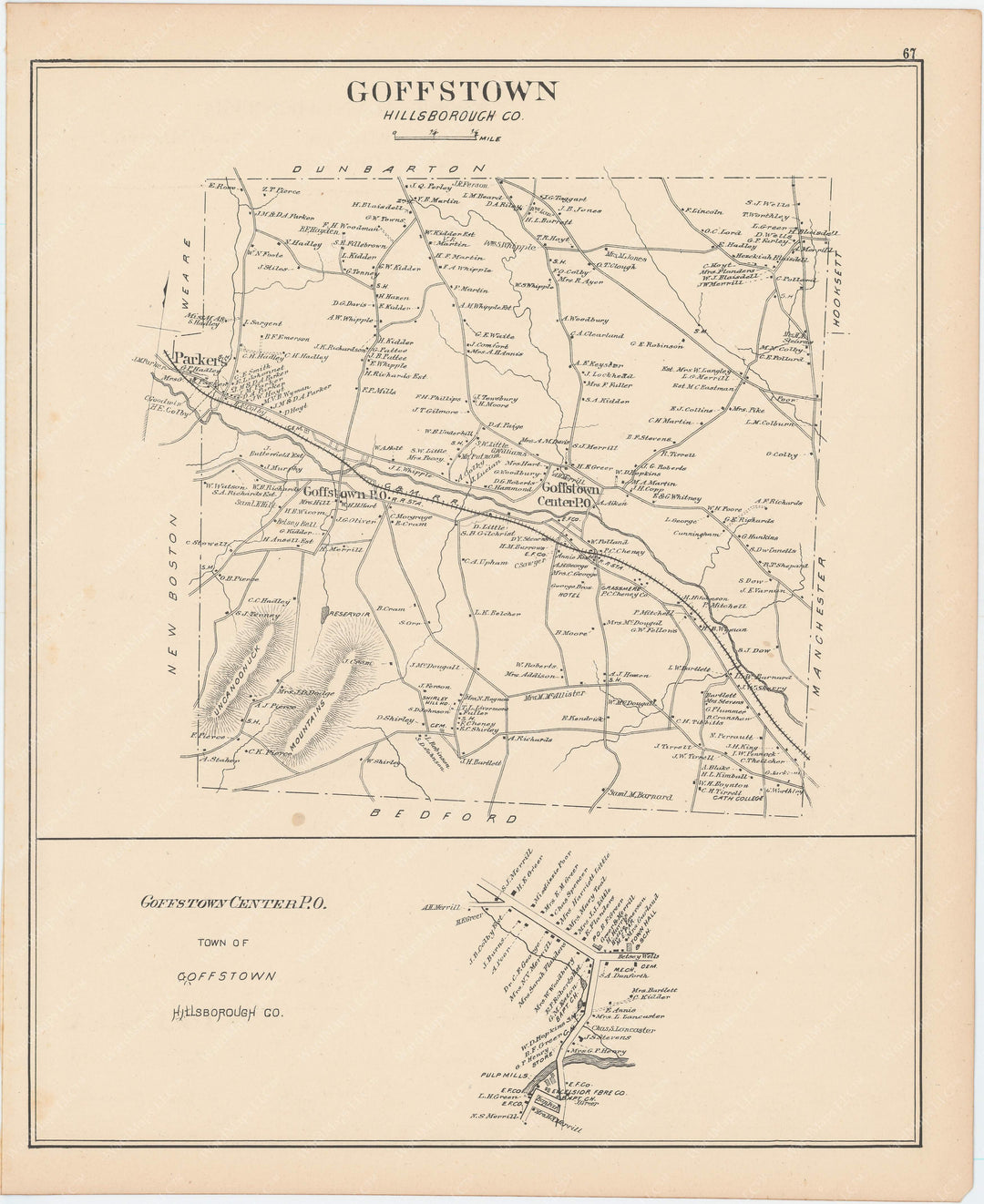 Goffstown, New Hampshire 1892