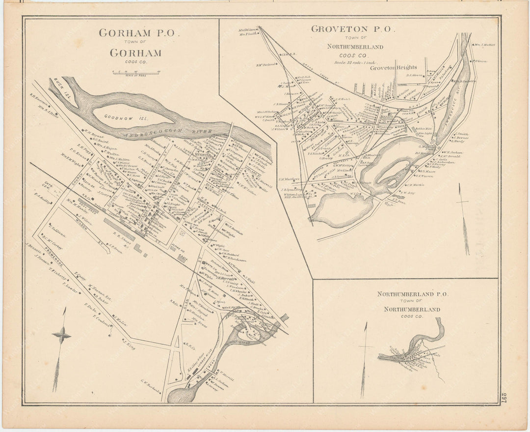 Gorham, Groveton, and Northumberland, New Hampshire 1892
