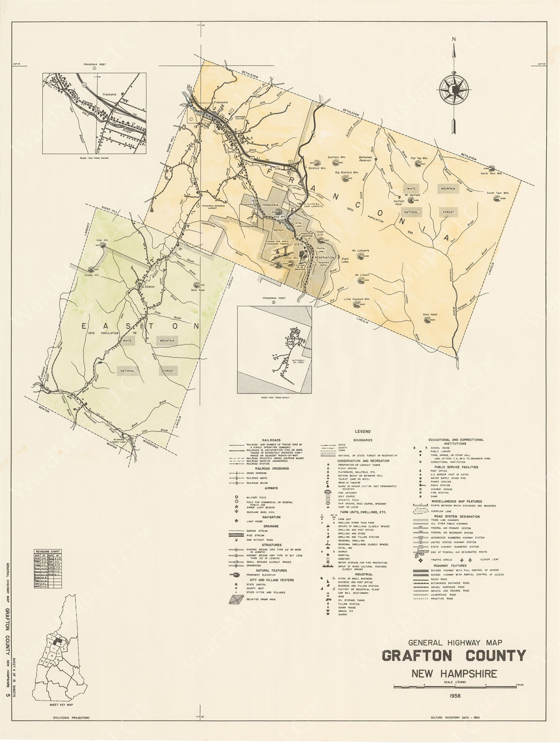 Grafton County, New Hampshire 1958: 02 of 13 – WardMaps LLC