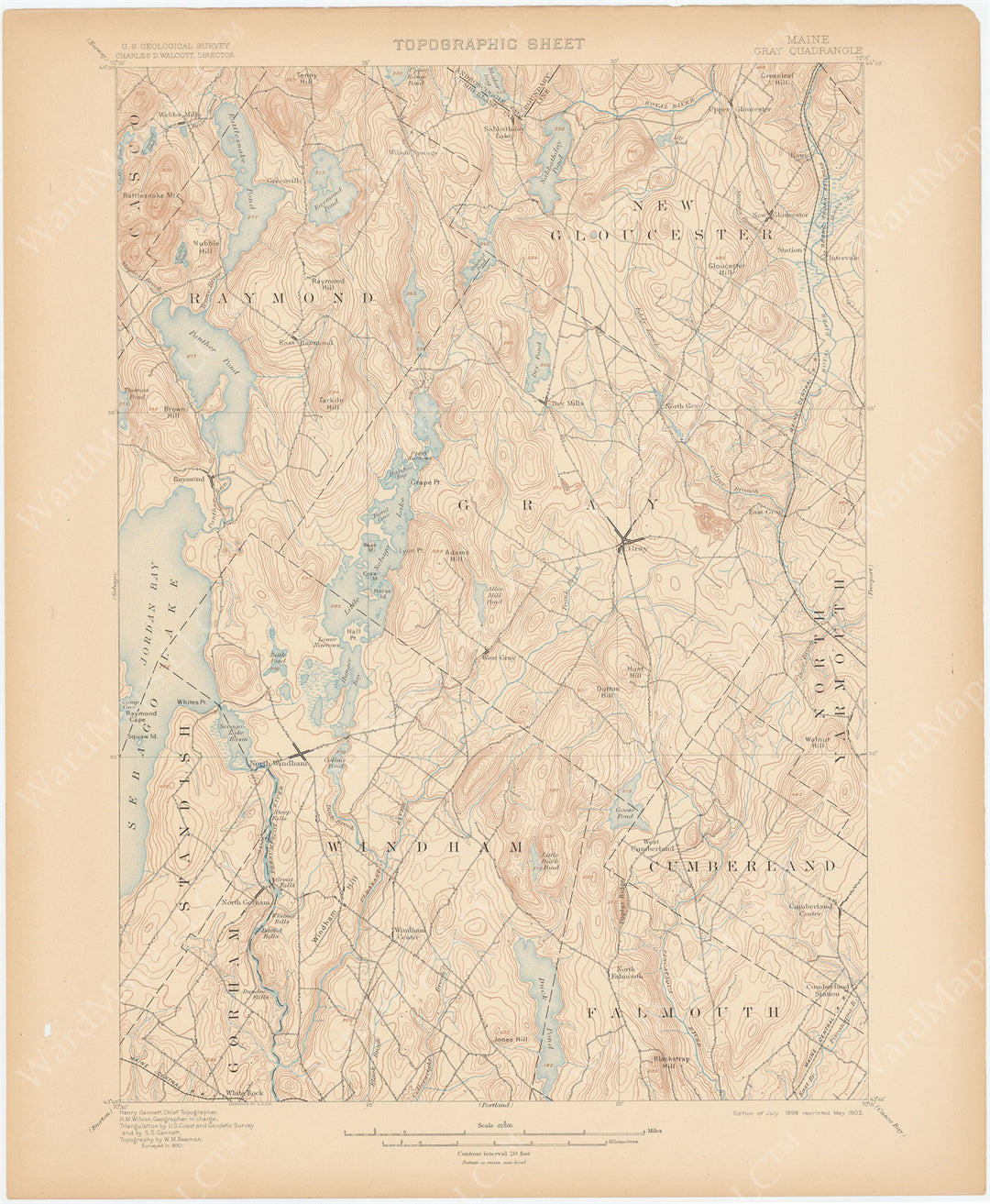 USGS Maine: Gray Sheet 1902