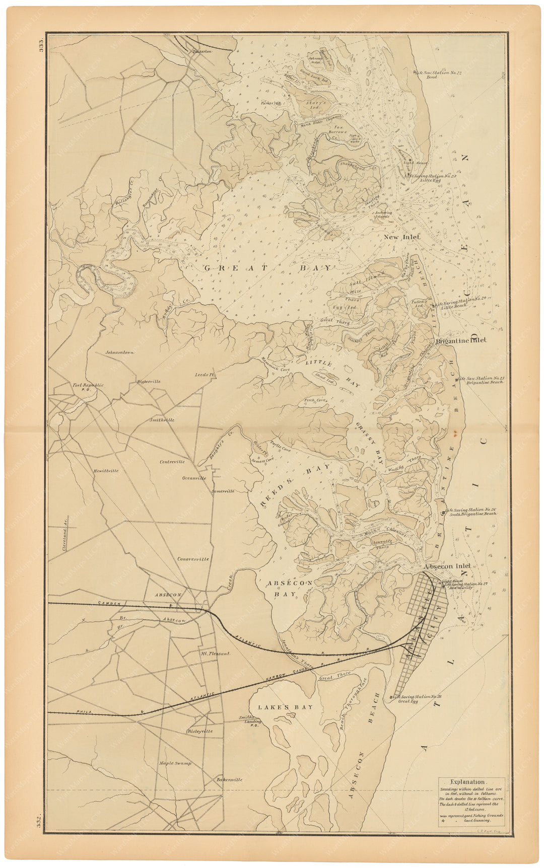 New Jersey Coast, from Tuckerton to Bakersville 1878