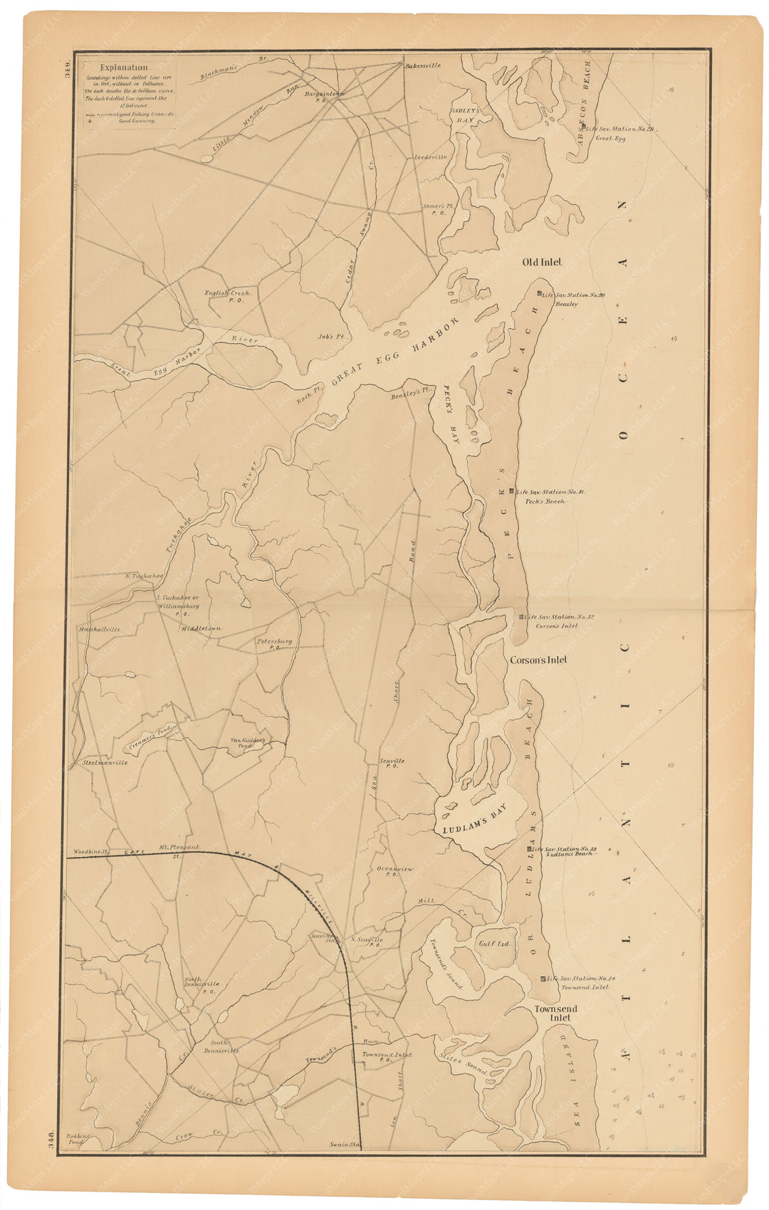 New Jersey Coast, from Bakersville to Townsend Inlet 1878