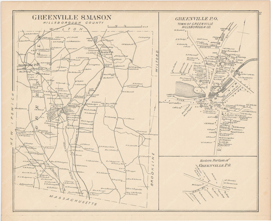 Greenville and Mason, New Hampshire 1892