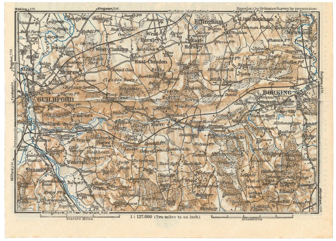 Guildford to Dorking, England 1937