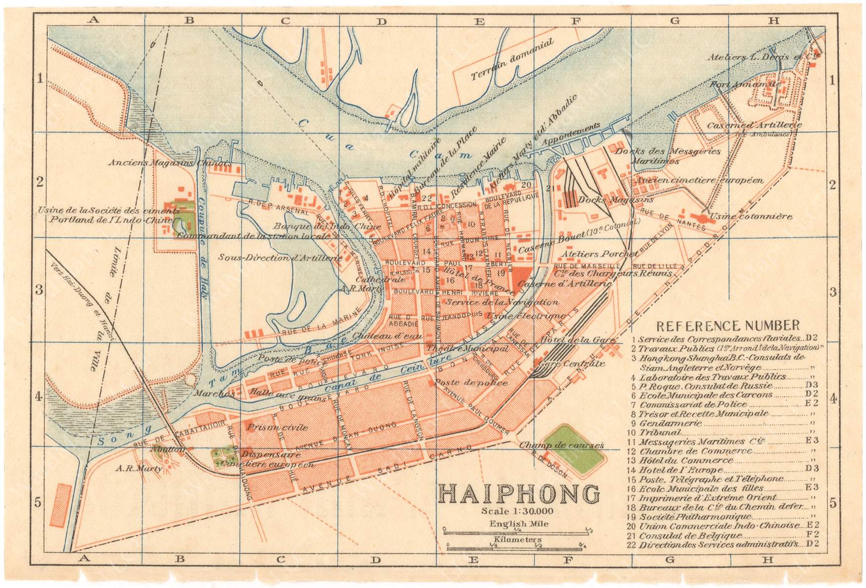 Carte Haiphong Vietnam