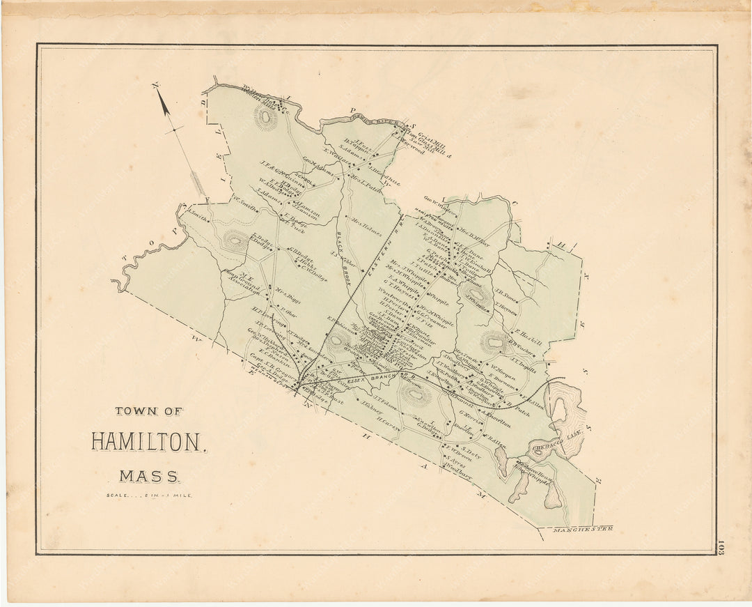 Hamilton, Massachusetts 1884 – WardMaps LLC