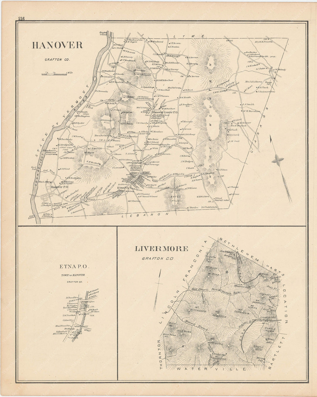 Hancock and Livermore, New Hampshire 1892