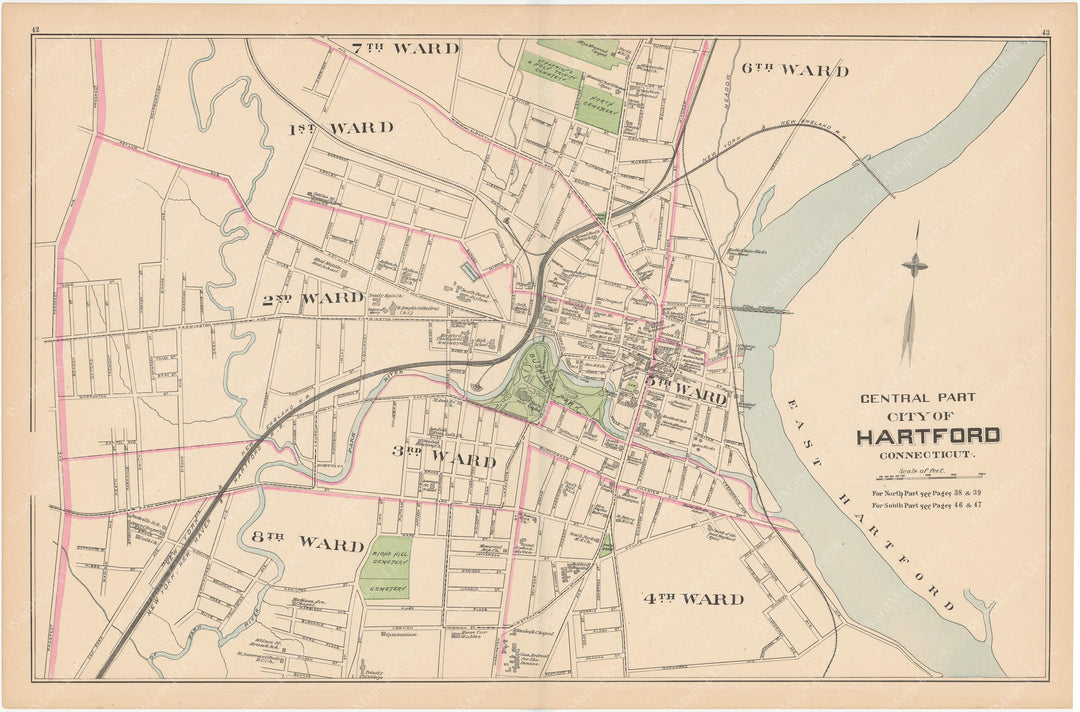 Hartford, Connecticut 1893: Central Part