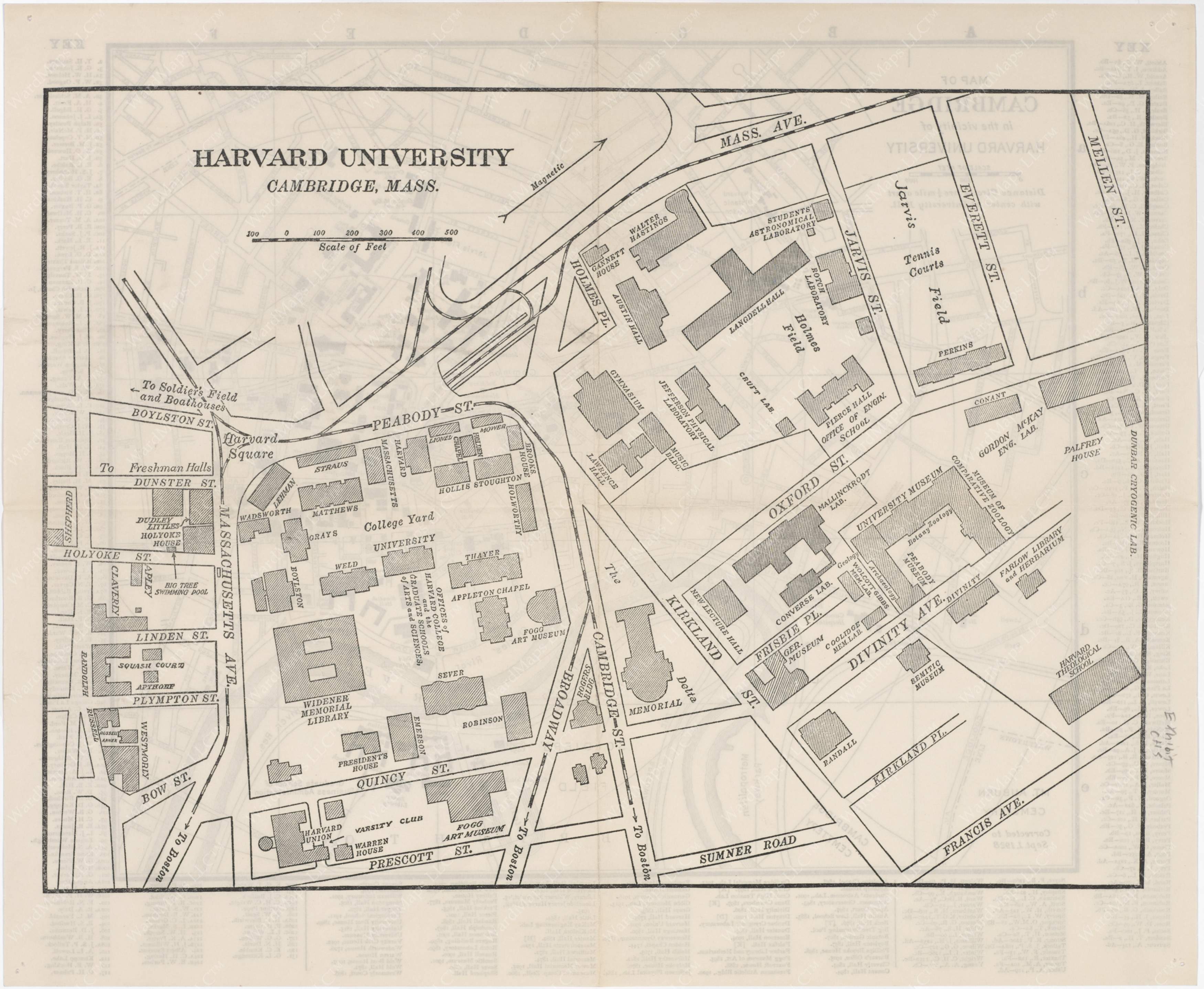 Harvard University, Cambridge, Massachusetts 1928 – WardMaps LLC