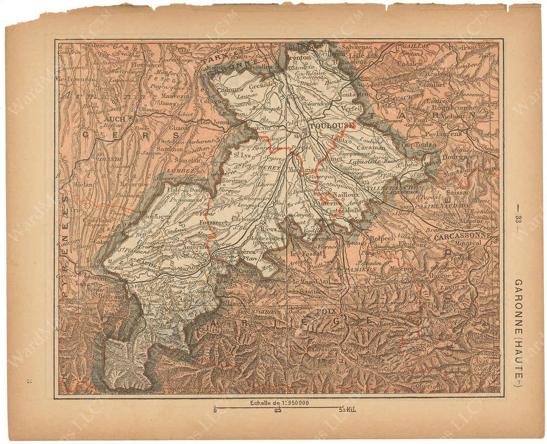 France Departments 1888: Haute-Garonne