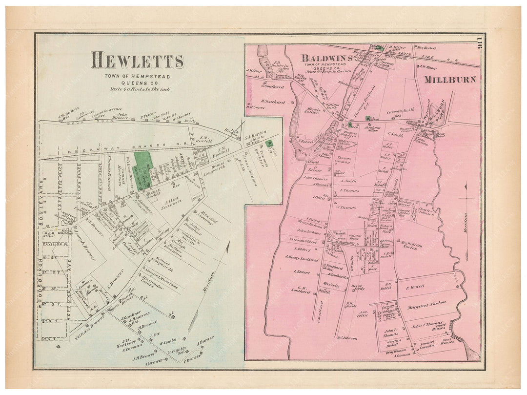 Hempstead: Baldwins, Hewletts, and Millburn, New York 1873