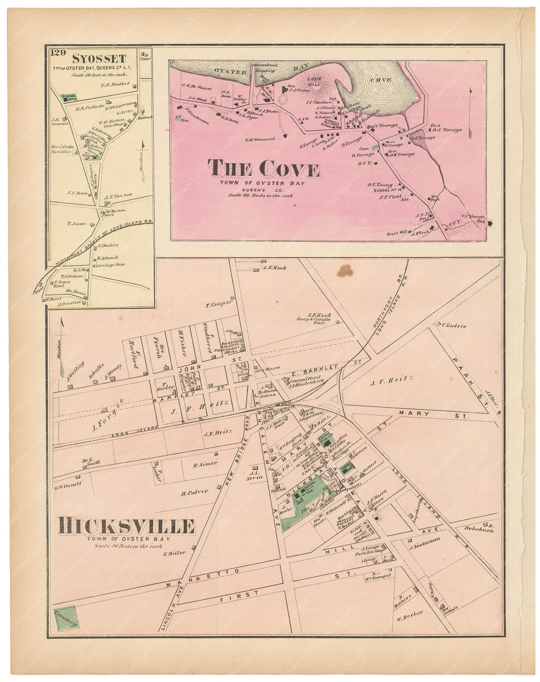 Oyster Bay: The Cove, Hicksville, and Syosset, New York 1873