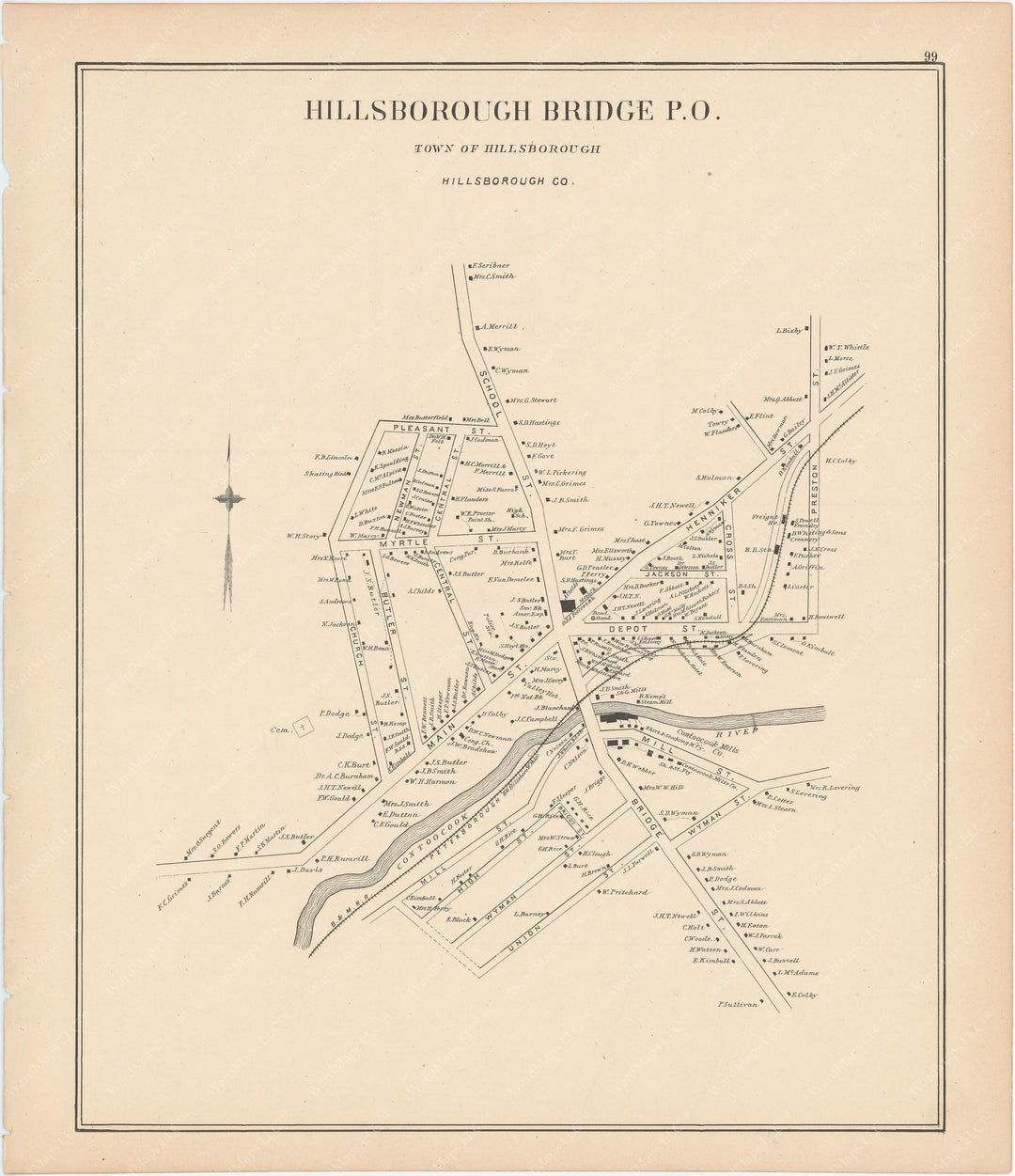 Hillsborough Bridge, New Hampshire 1892