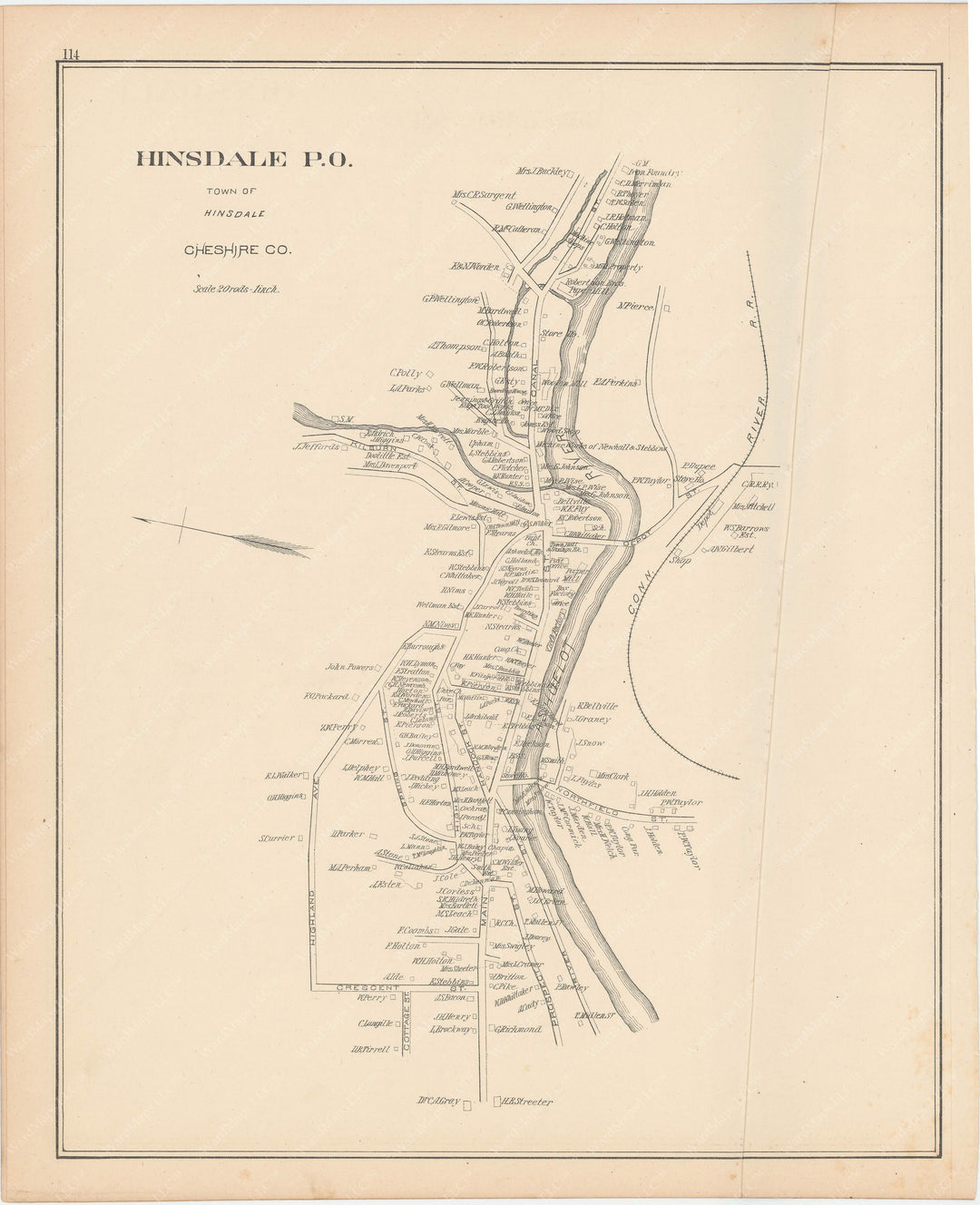 Hinsdale Center, New Hampshire 1892