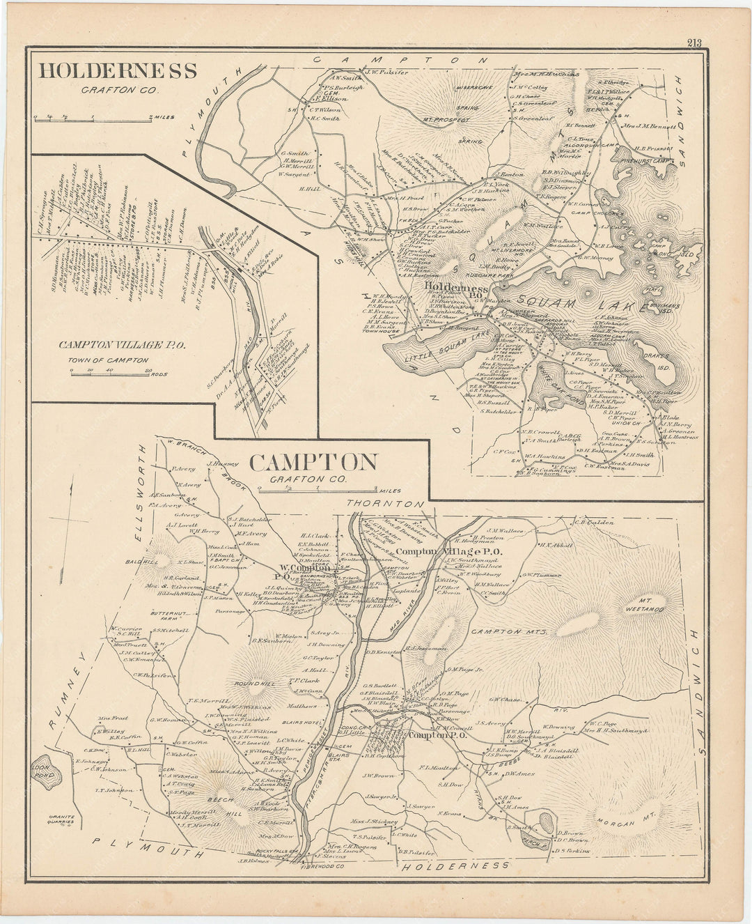 Campton and Holderness, New Hampshire 1892