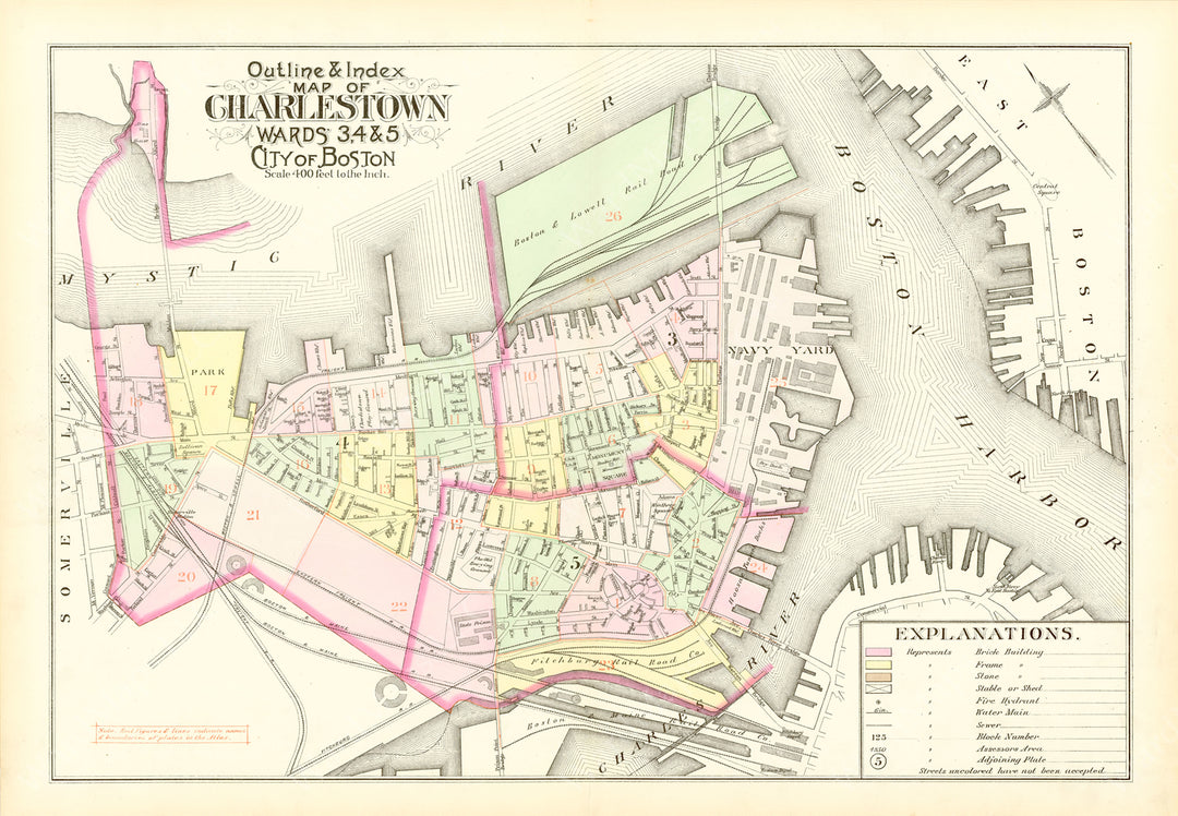 Charlestown, Massachusetts 1892 Index Map