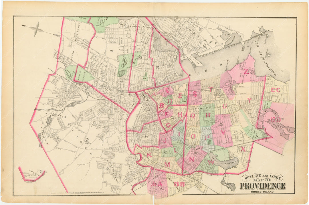 Providence, Rhode Island, Vol. 2, 1875 Index Map