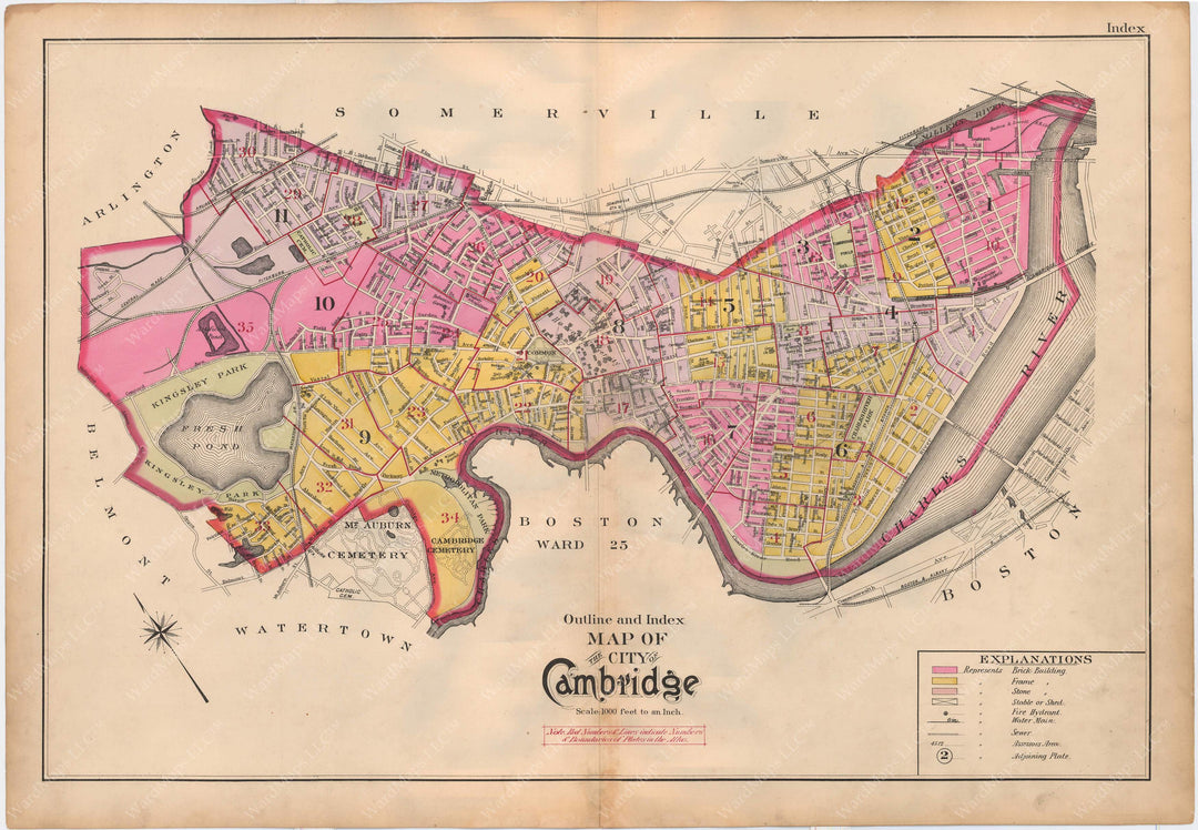 Cambridge, Massachusetts 1903 Index Map