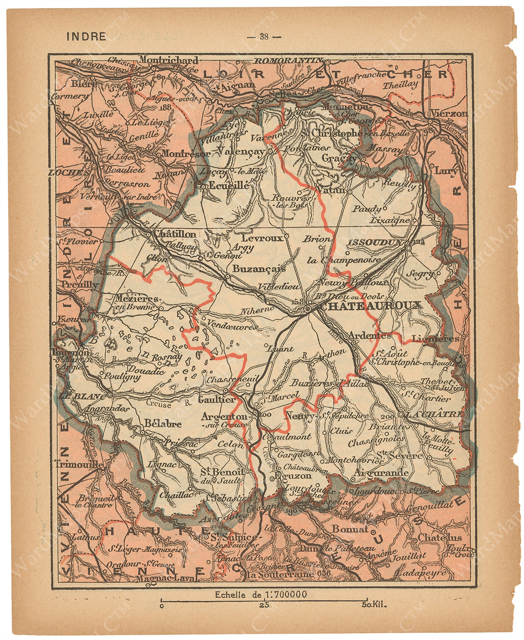 France Departments 1888: Indre