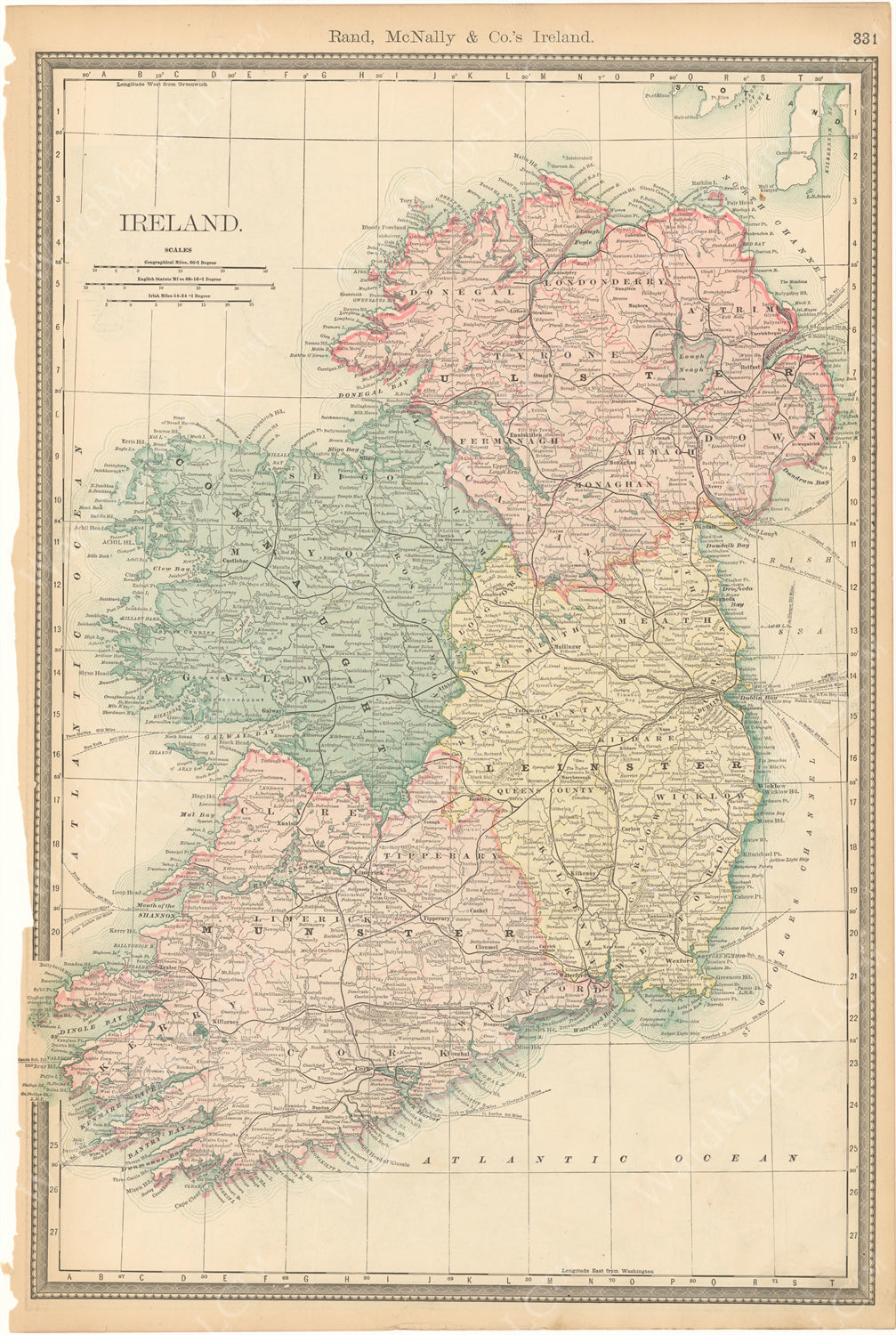 Ireland 1892 – WardMaps LLC