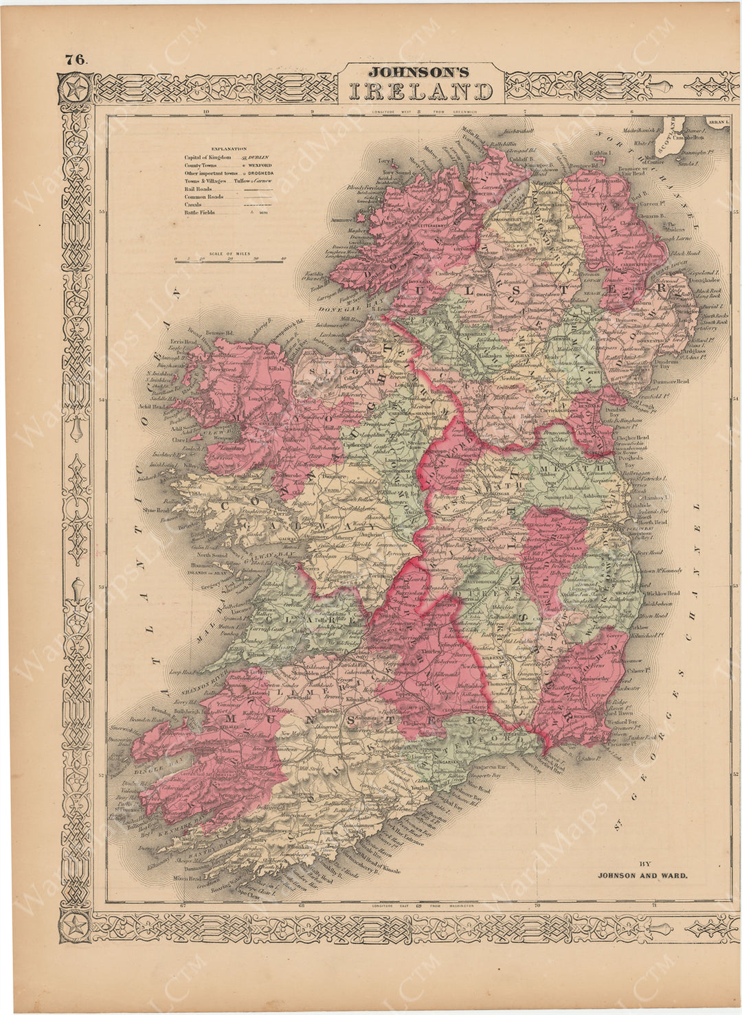 Ireland 1864 – WardMaps LLC