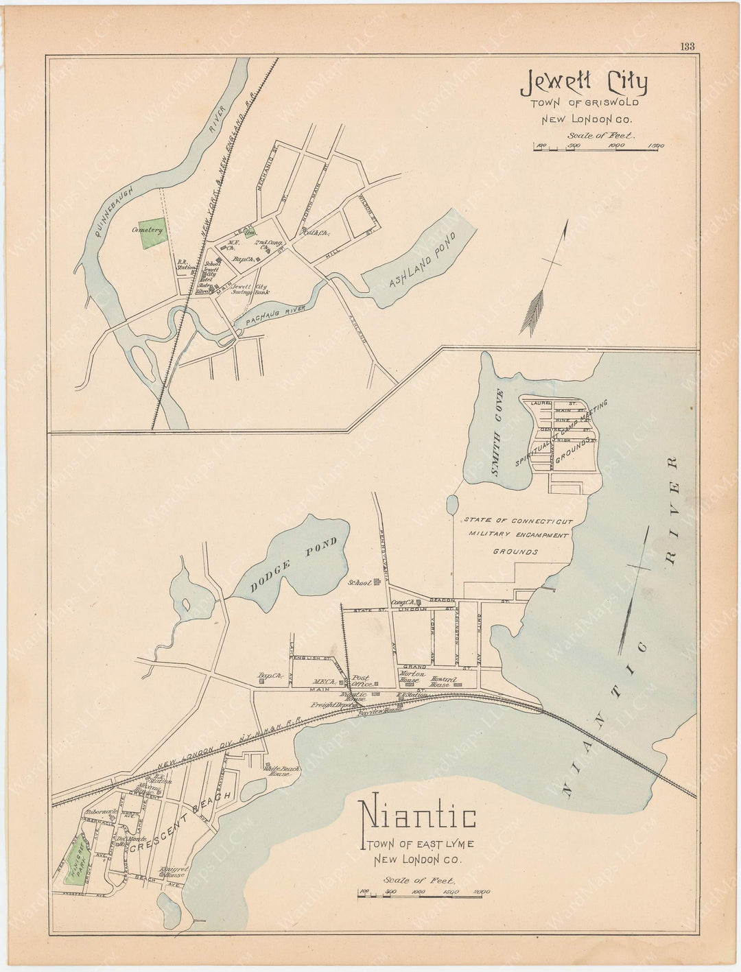 Jewett City and Nantic, Connecticut 1893