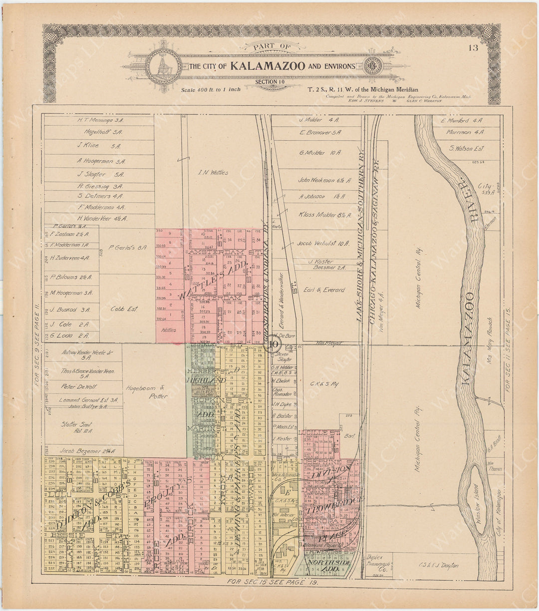 Kalamazoo, Michigan 1910: Section 10