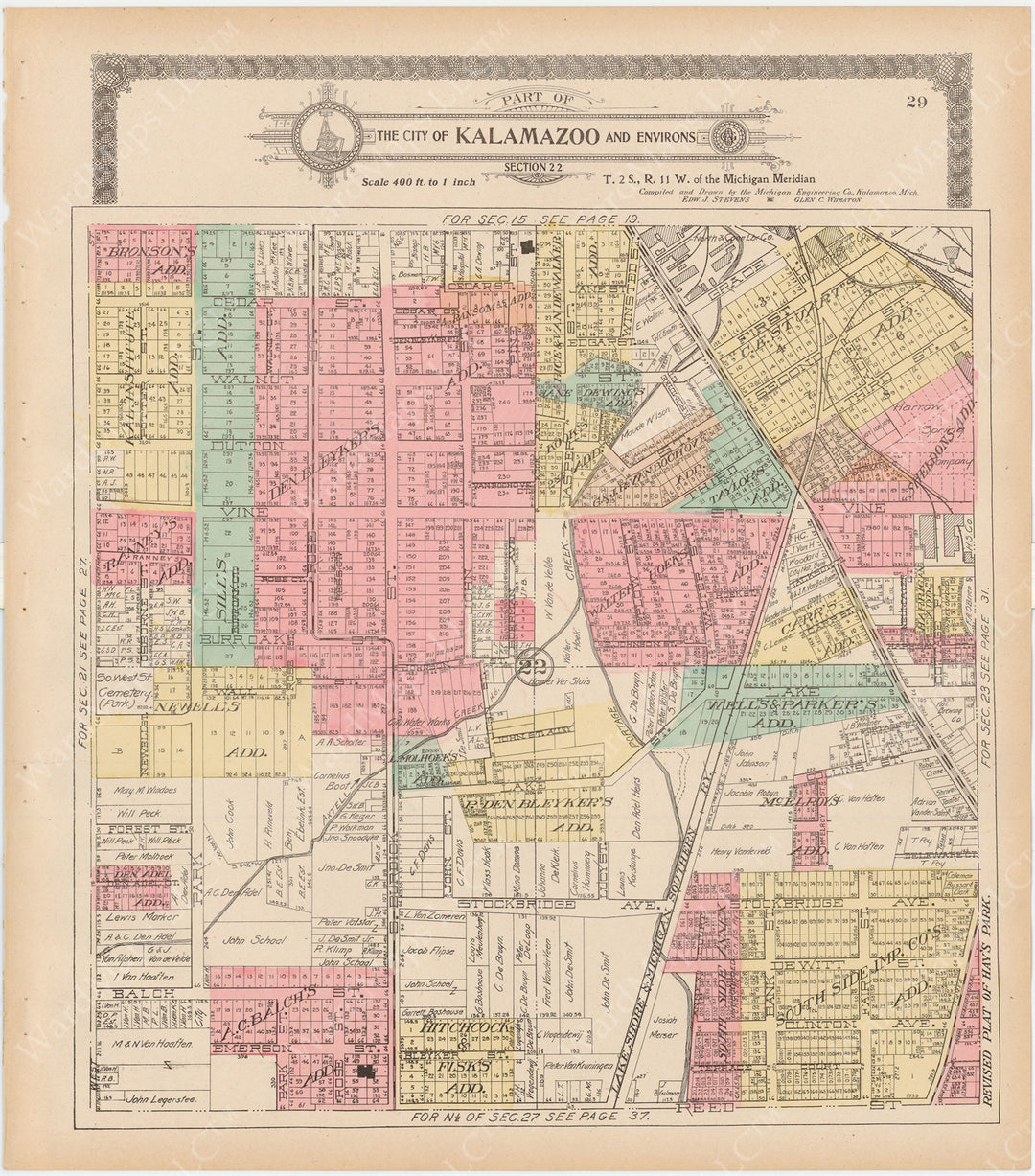 Kalamazoo, Michigan 1910: Section 22