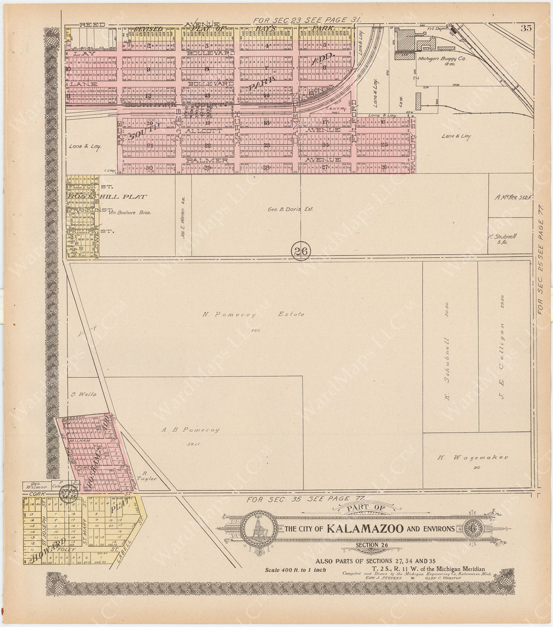 Kalamazoo, Michigan 1910: Section 26
