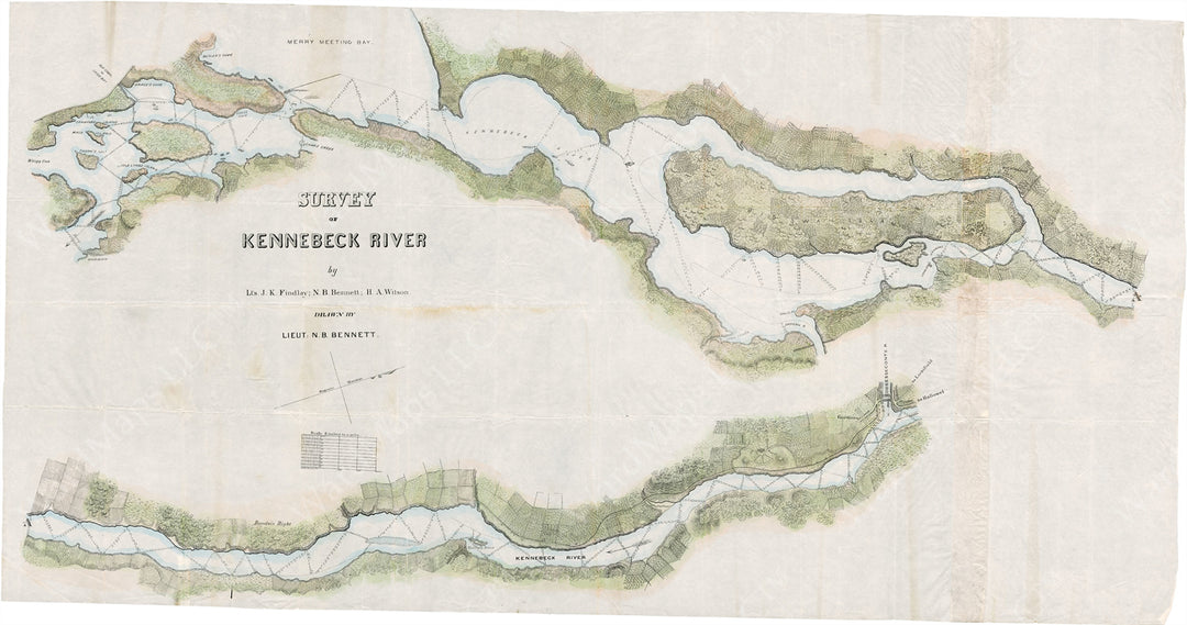 Kennebeck River, Maine Survey 1869