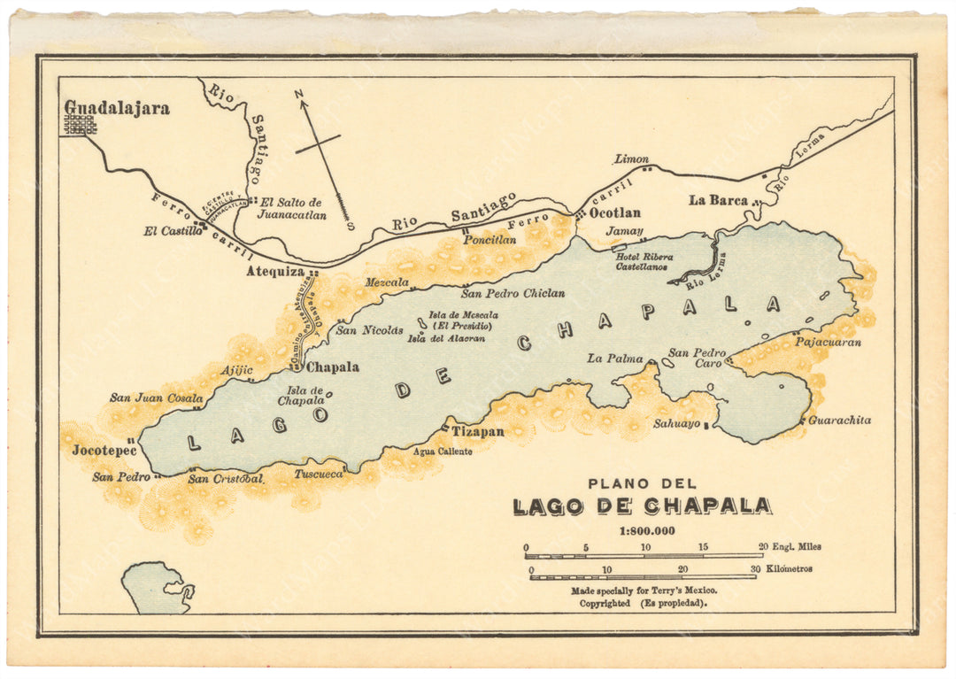 Lago de Chapala, Mexico 1930