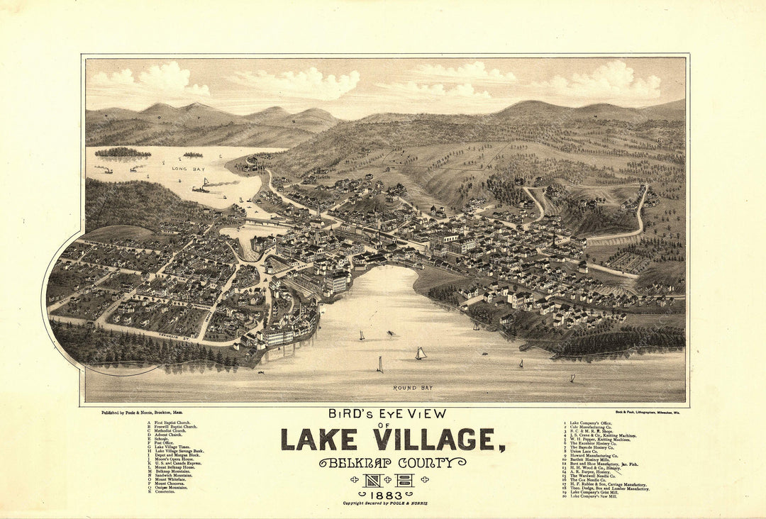 Laconia, New Hampshire: Lake Village 1883