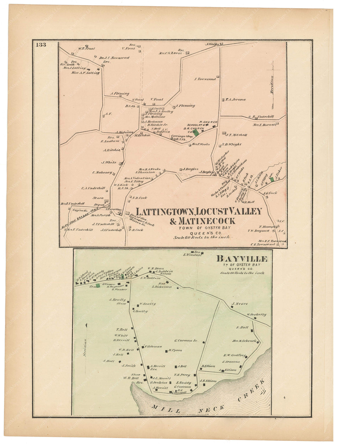 Oyster Bay Villages, New York 1873