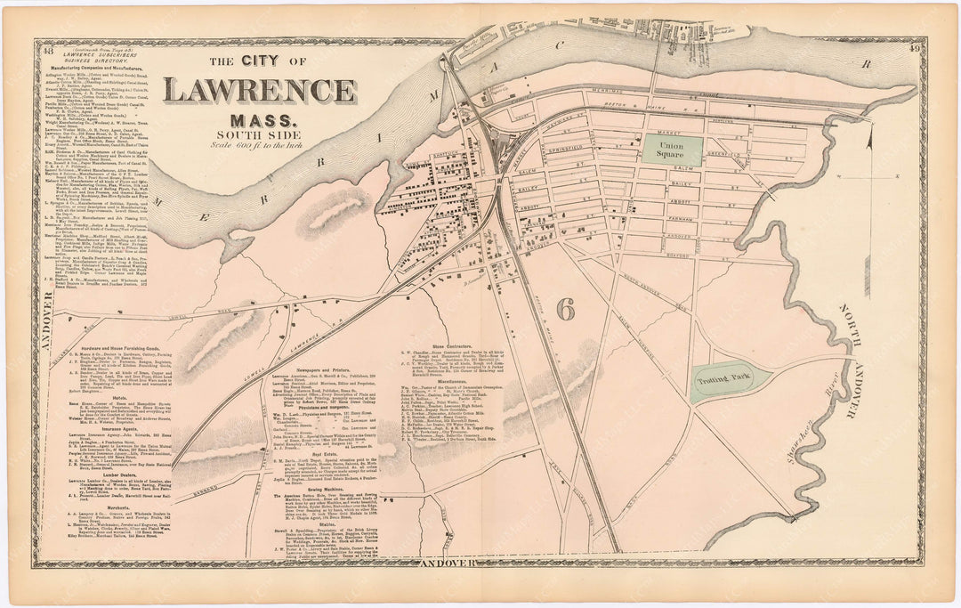 Lawrence, Massachusetts: South Side 1872