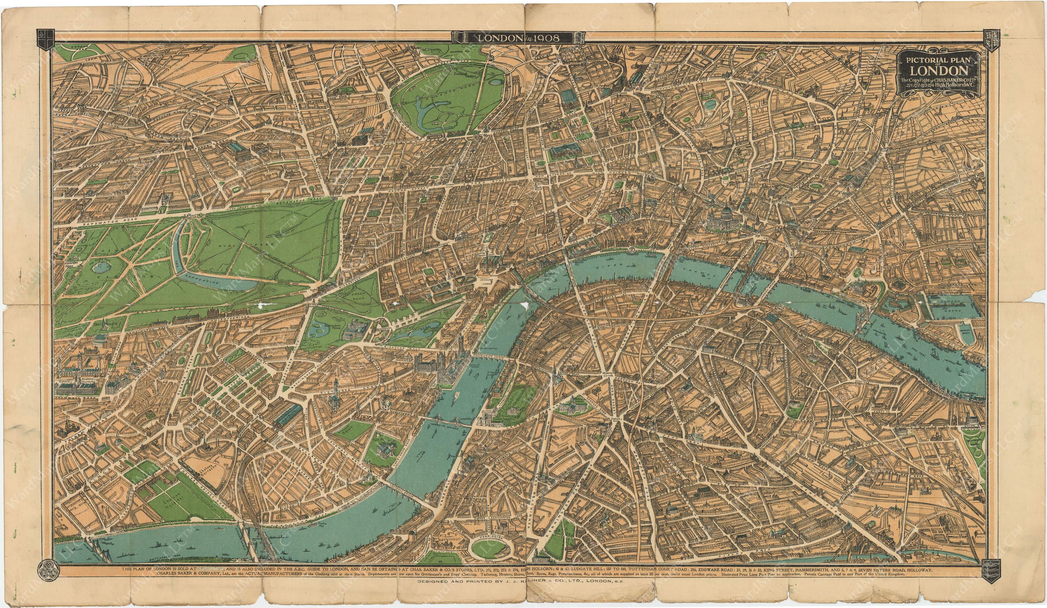 Uk Map 1908 London, England 1908 – WardMaps LLC
