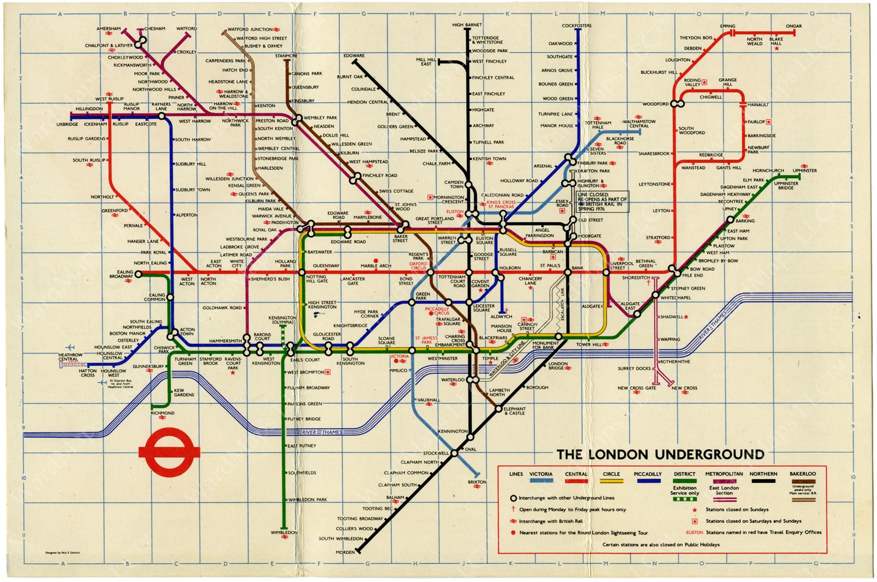 London (England) Underground 1975