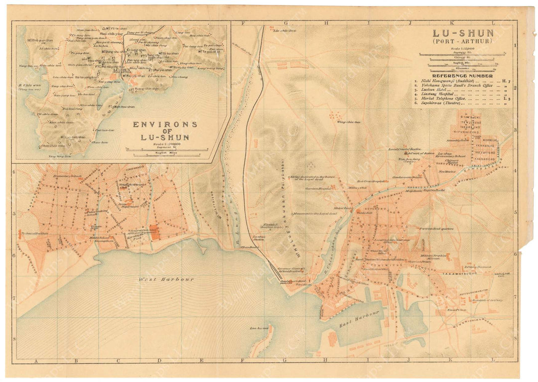 Lushun Port / Port Arthur (Lushunkou District, Dalian), China 1913