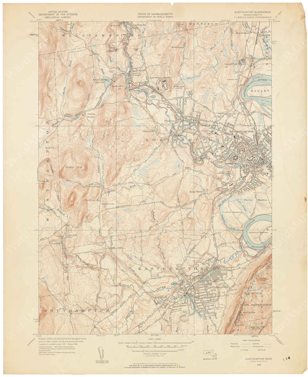 USGS Massachusetts: Easthampton Sheet 1948