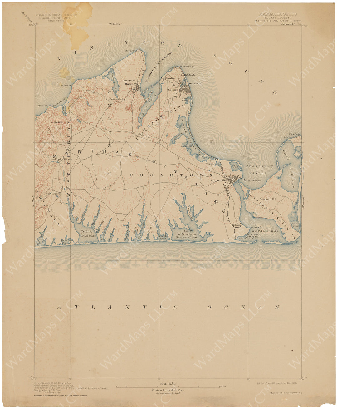 USGS Massachusetts: Martha's Vineyard Sheet 1913