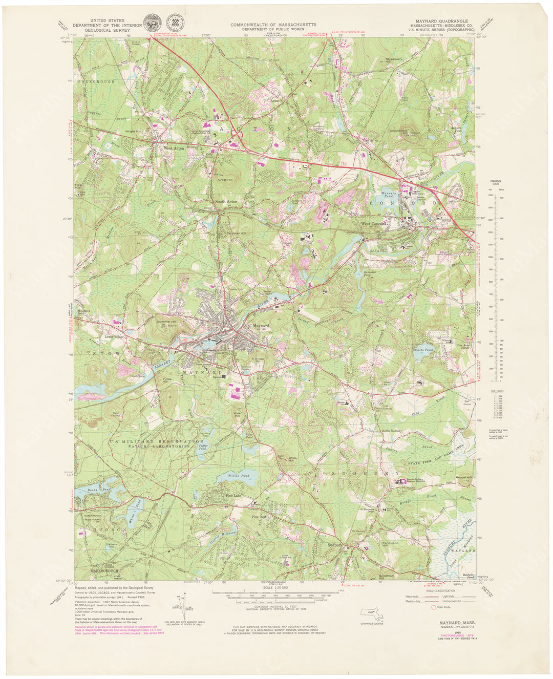 USGS Massachusetts: Maynard Sheet 1979