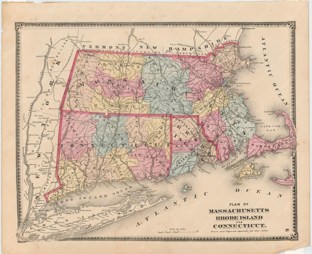 Connecticut, Massachusetts, and Rhode Island 1871