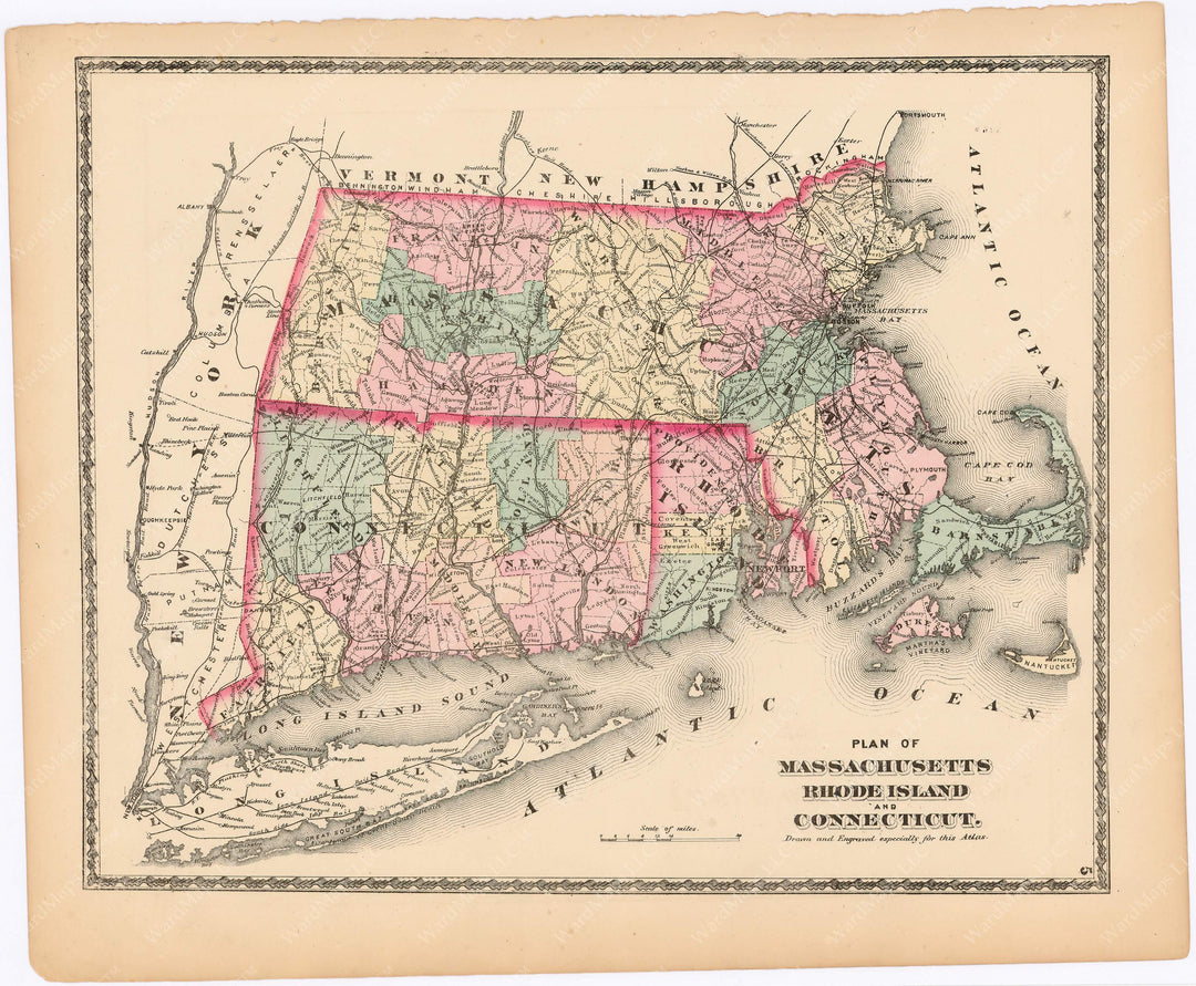 Massachusetts, Connecticut, and Rhode Island 1872