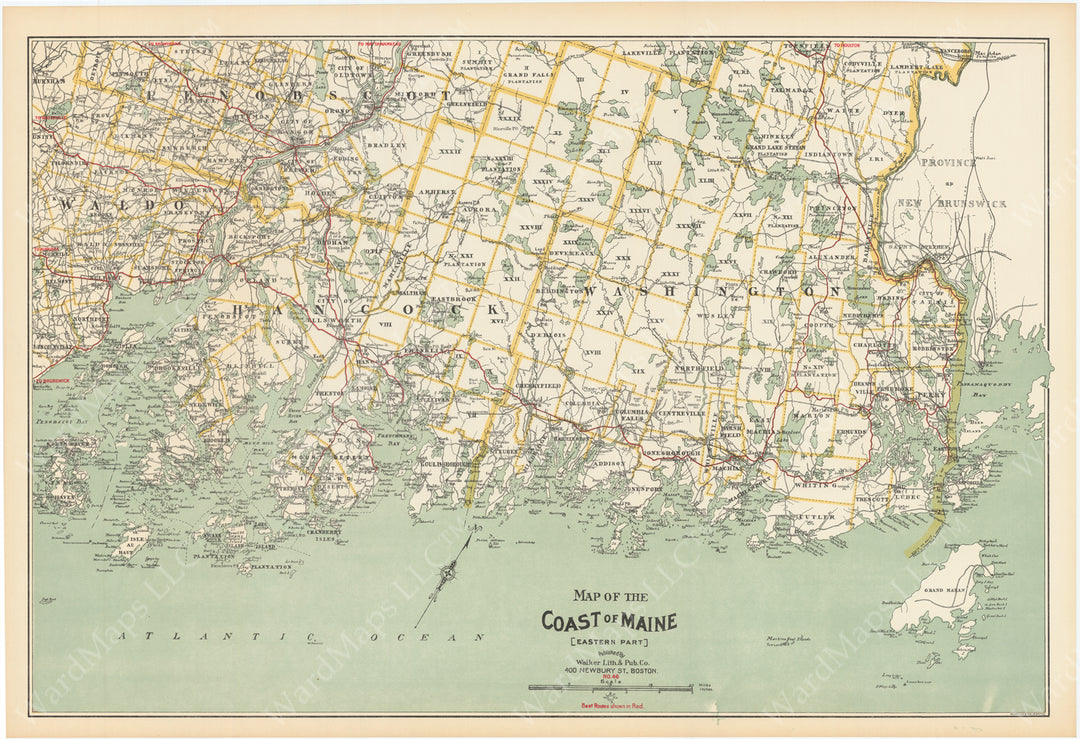 Maine Coast (Eastern Part) Circa 1910