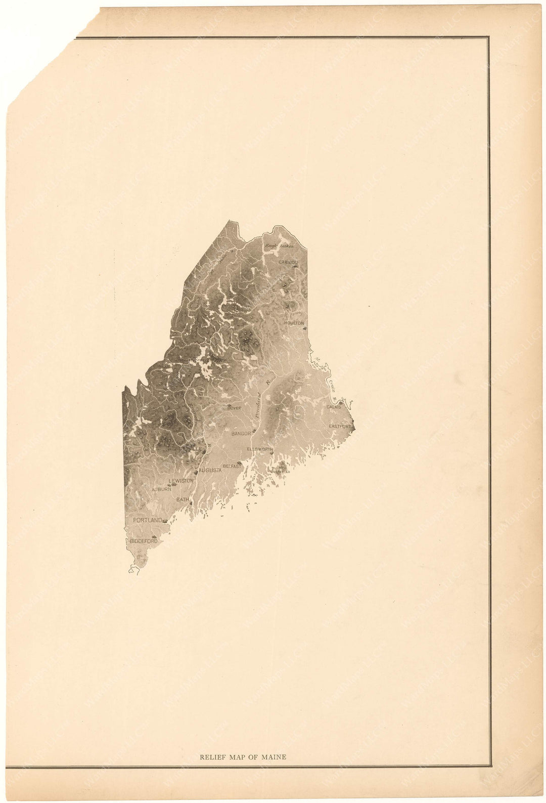 Maine 1912: Relief Map