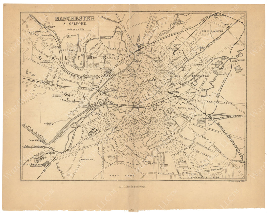 Manchester and Salford, England 1866