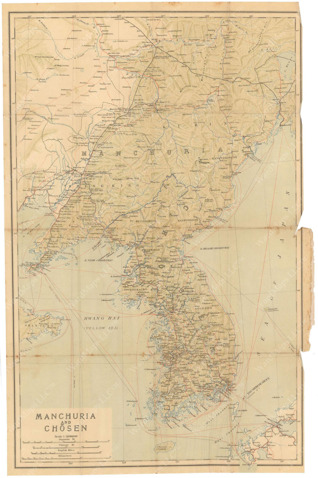 Manchuria and Chosen (Korea) 1913